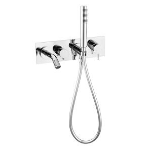 MECCA WALL MOUNTED BATH MIXER WITH HANDSHOWER