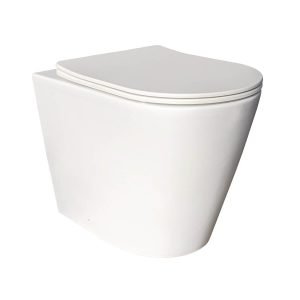 Vega Matte White Rimless Floor Pan + In-wall GEBERIT Sigma 8  Cistern + Flush Plate