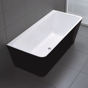 FLORENCE Back to Wall Bathtub in Black