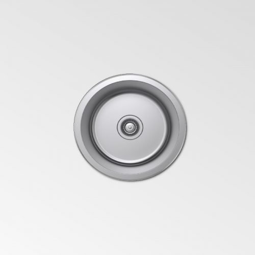 "Silk Finish Single Bowl Round Sink 430x430x180mm"