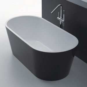 OSLO FREESTANDING BATHTUB BLACK/WHITE