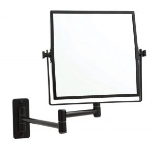 Magnification Mirror Square Matt Black