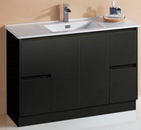 SAMMY MATT BLACK FREESTANDING VANITY