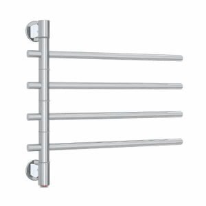 Straight Round 4 Bar Swivel Heated Towel Rail