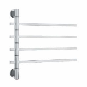 Straight Square 4 Bar Swivel Heated Towel Rail