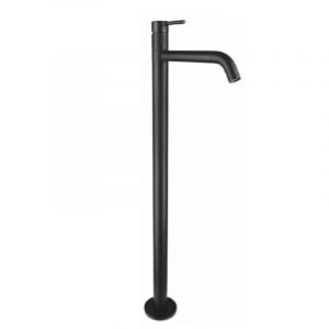 CURO Pin Handle Freestanding Bath Mixer Matte Black Finish