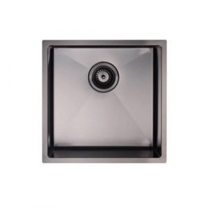 BRUSHED GUNMETAL SINGLE BOWL SINK 440X440