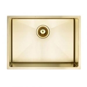 BRUSHED GOLD SINGLE BOWL SINK  600 X 440 X 200