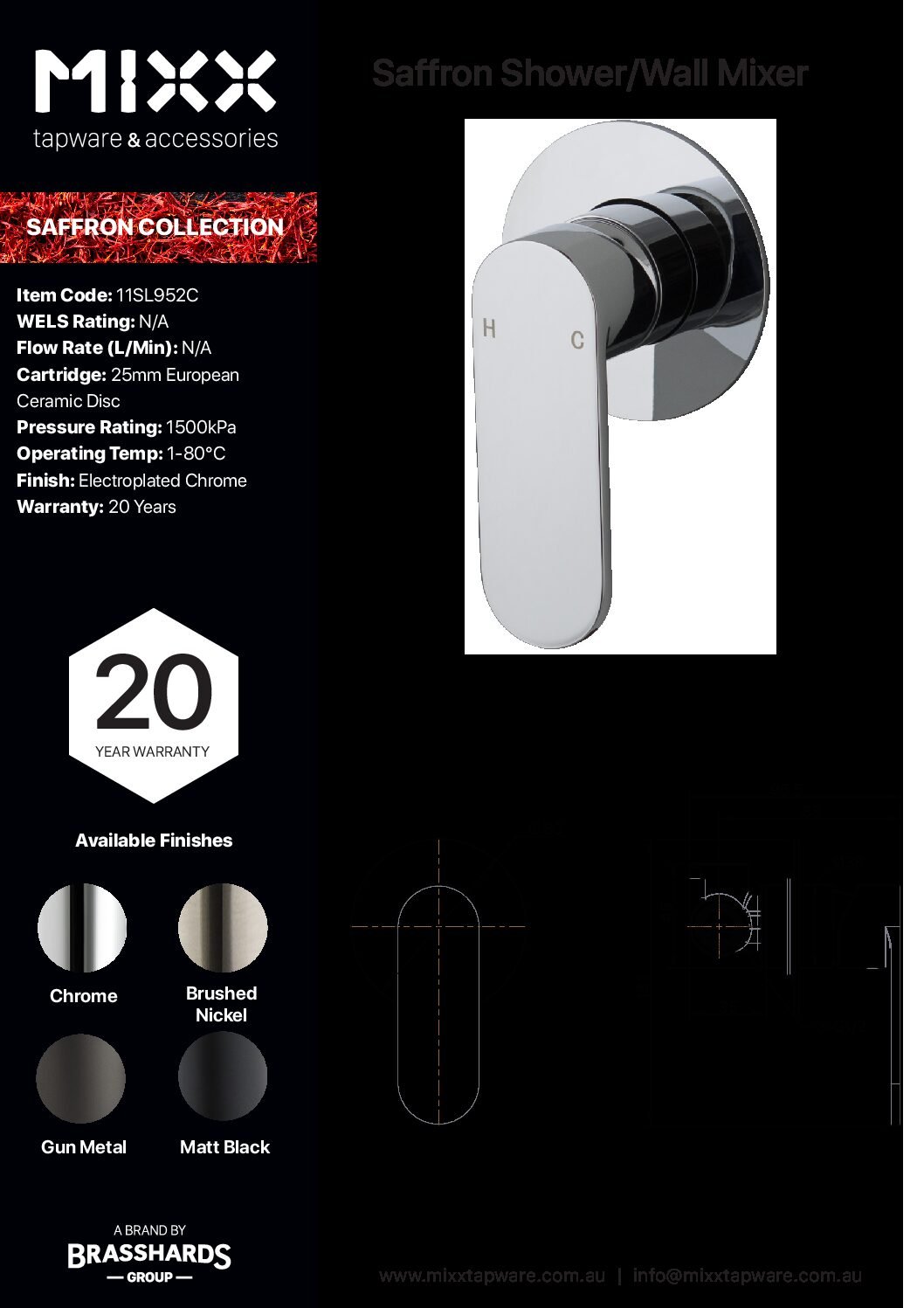 SAFFRON SHOWER MIXER - Image 5