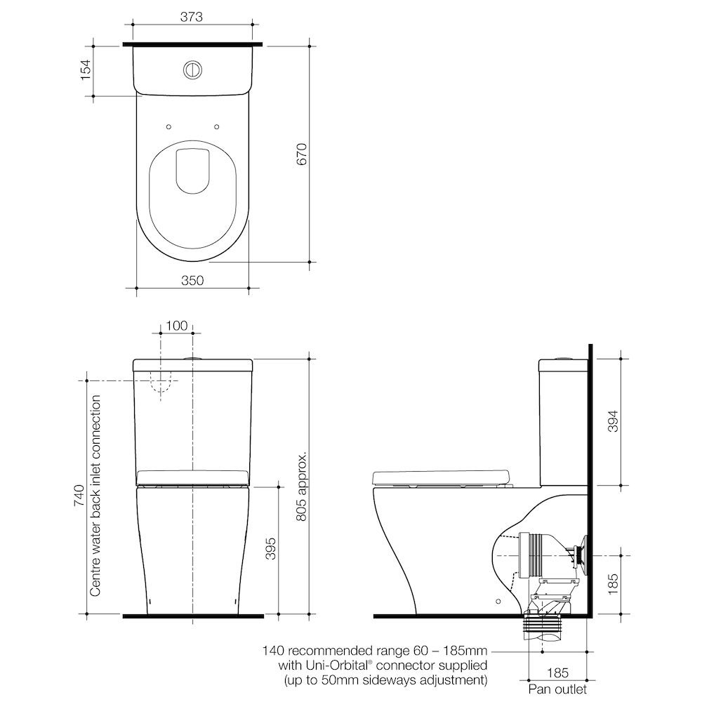 Caroma Luna Toilet Suite - Image 3