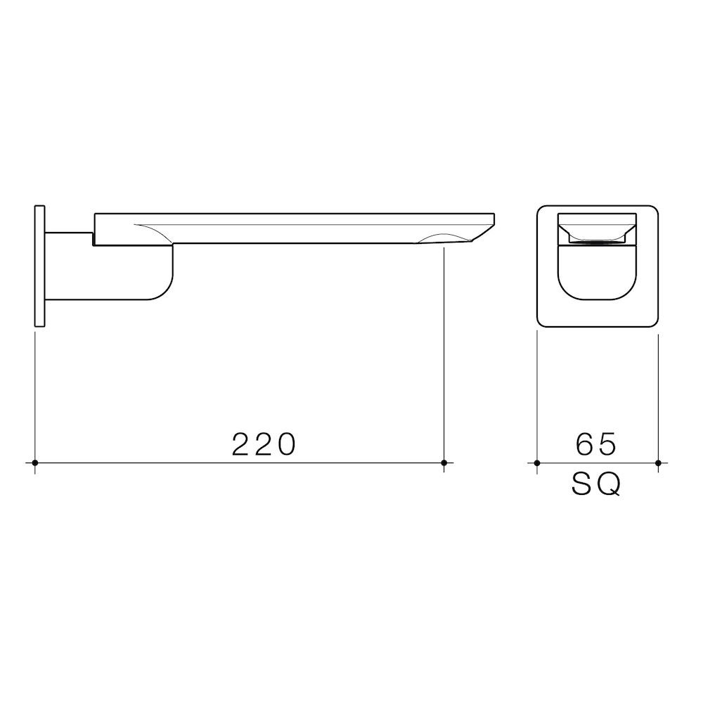 Caroma Urbane II 220mm Bath Swivel Outlet - Image 7