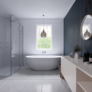 POSITANO GLOSS WHITE FREESTANDING BATHTUB