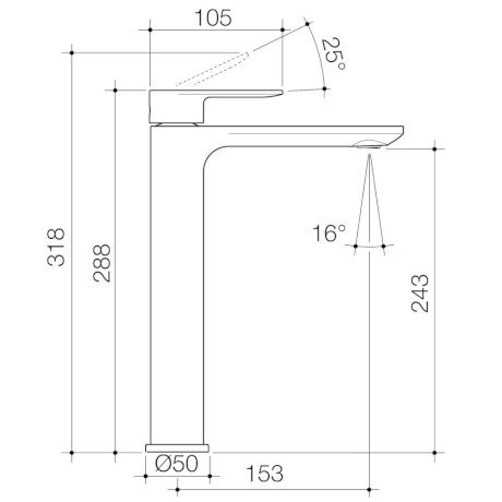 Urbane II Tower Basin Mixer - Image 6