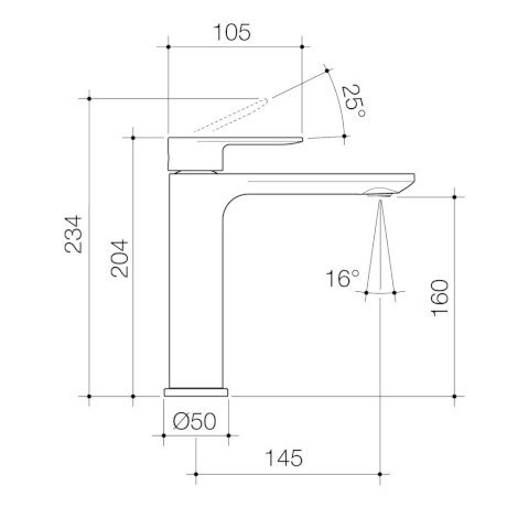 Urbane II Mid Tower Basin Mixer - Image 6