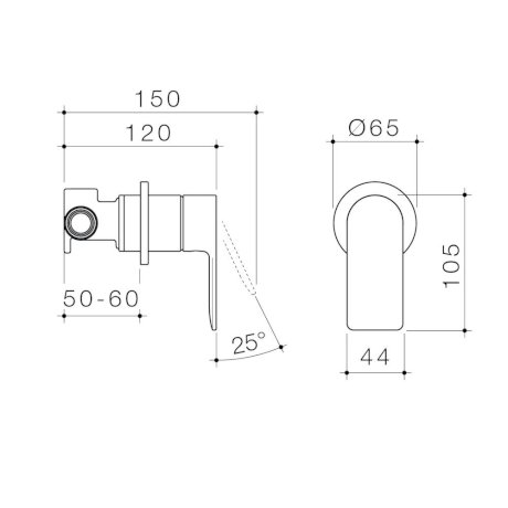 Urbane II Bath / Shower Mixer Round Cover Plate - Image 6