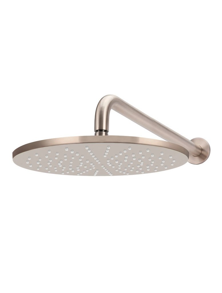 Round Wall Shower 300mm rose, 400mm curved arm