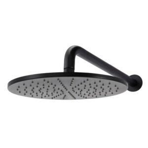 Round Wall Shower 300mm rose, 400mm curved arm