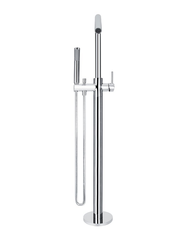 Round Freestanding Bath Spout and Hand Shower - Image 3