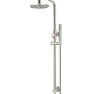 Round Combination Shower Rail, 200mm Rose, Single Function Hand Shower