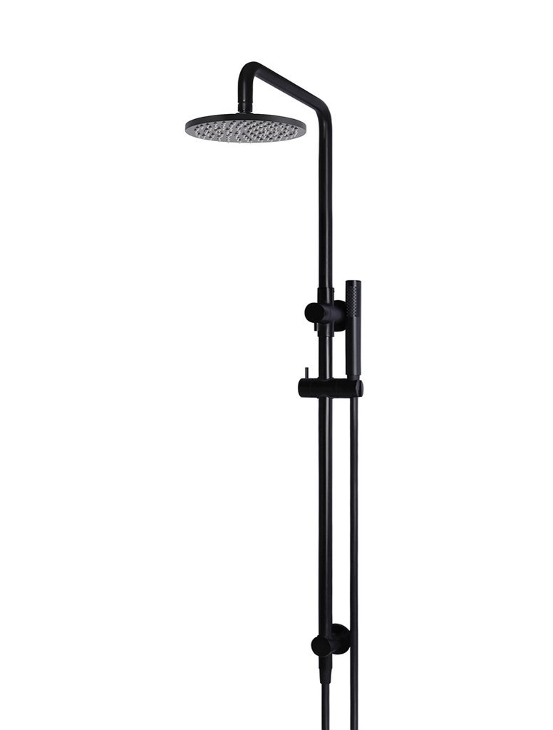 Round Combination Shower Rail, 200mm Rose, Single Function Hand Shower