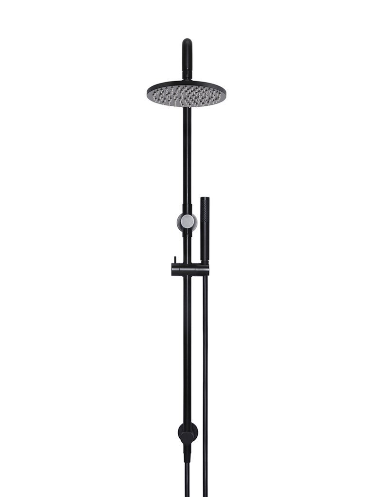 Round Combination Shower Rail, 200mm Rose, Single Function Hand Shower - Image 2