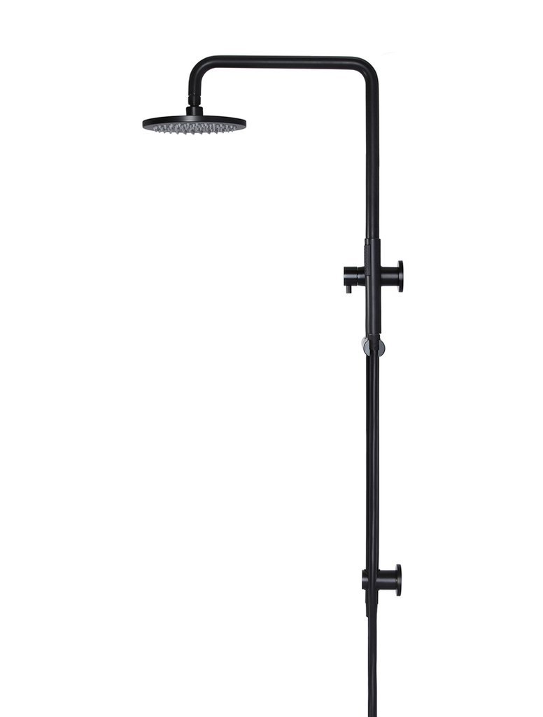 Round Combination Shower Rail, 200mm Rose, Single Function Hand Shower - Image 3