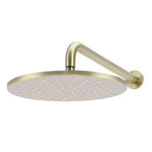 Round Wall Shower 300mm rose, 400mm curved arm