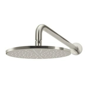 Round Wall Shower 300mm rose, 400mm curved arm