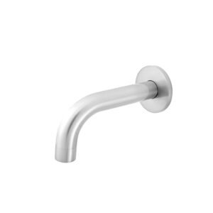 Round Curved Basin Wall Spout 130mm