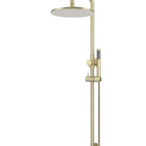 MEIR ROUND COMBINATION SHOWER RAIL, 200MM ROSE, THREE-FUNCTION HAND SHOWER