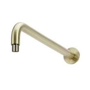 MEIR ROUND WALL SHOWER CURVED ARM 400MM