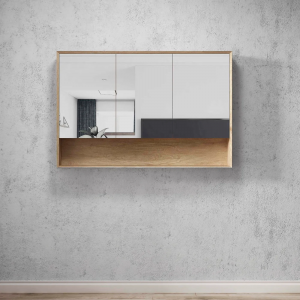 OAK SHAVING CABINET WITH SHELF