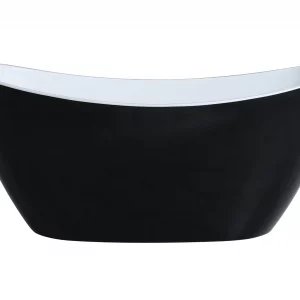 EVA BLACK AND WHITE FREESTANDING BATHTUB