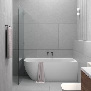 Positano Corner Freestanding Bath White