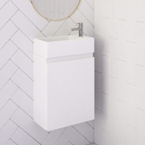 TIRAMI 400 ENSUITE WHITE WALL HUNG VANITY