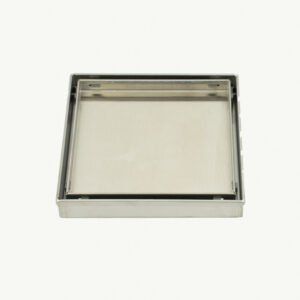 SQUARE TILE INSERT GRATE 150MM STAINLESS STEEL