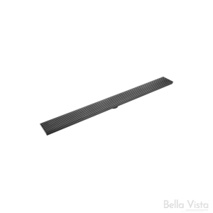LINEAR SHOWER GRATE BRUSHED GUN METAL