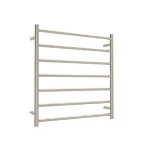 7 BAR HEATED TOWEL RAIL BRUSHED NICKEL