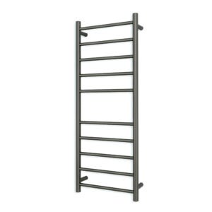 10 BAR HEATED TOWEL RAIL GUN METAL GREY 430×1100