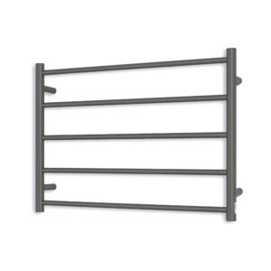 5 BAR HEATED TOWEL RAIL GUN METAL GREY
