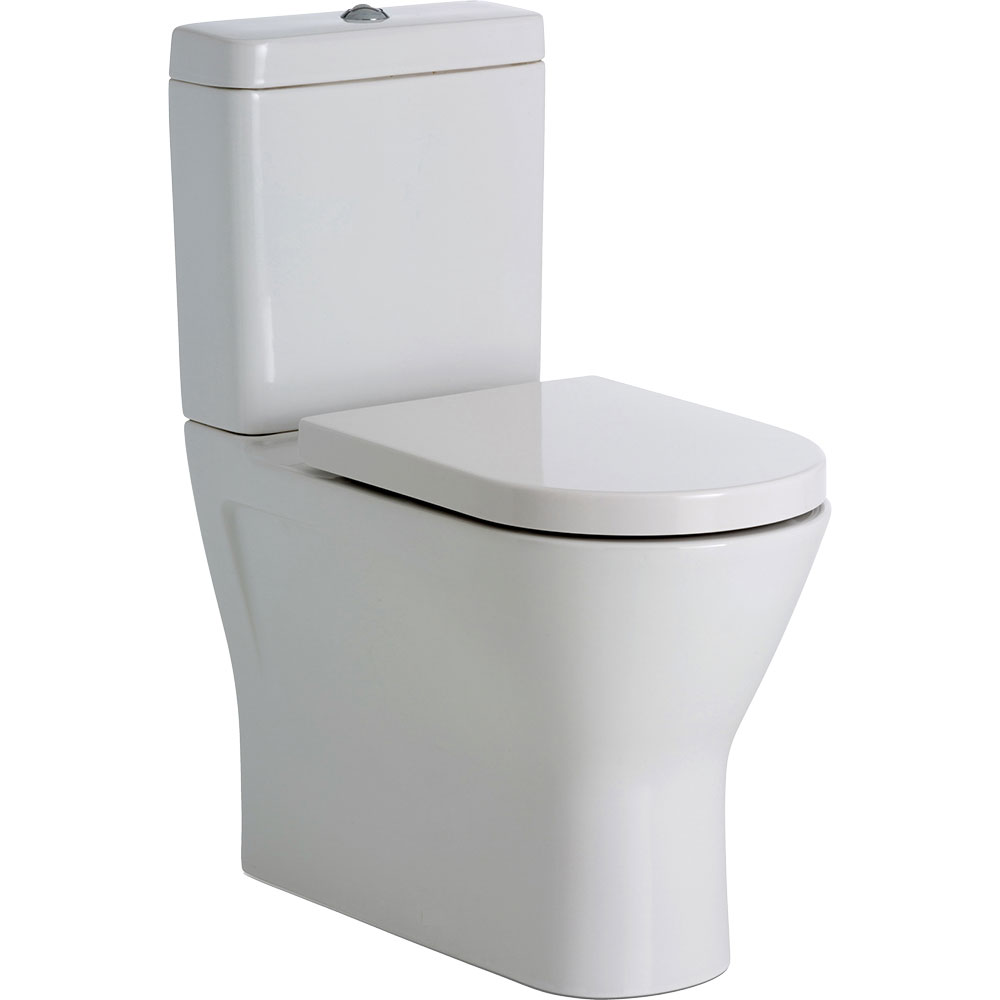 RAK Resort Back-to-Wall Toilet Suite, Gloss White with Top Inlet P-trap