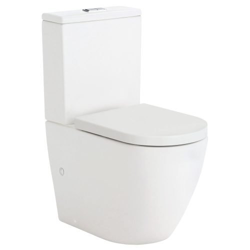 Koko Tornado Back-to-Wall Toilet Suite, Matte White S-Trap 90-160