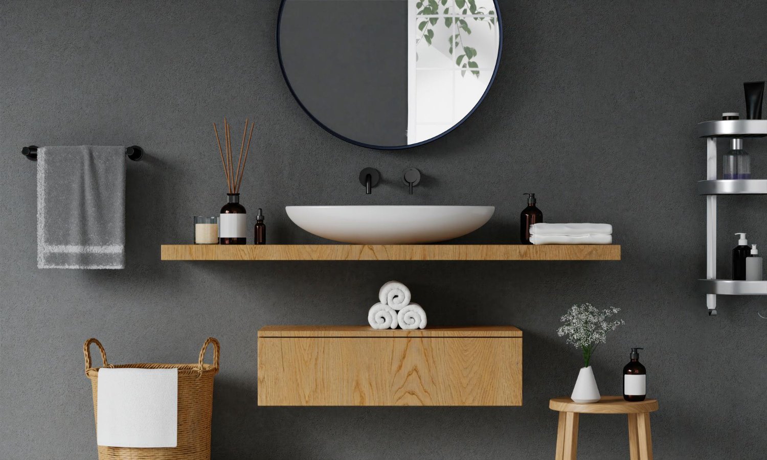 Black Vanity Surface Protection