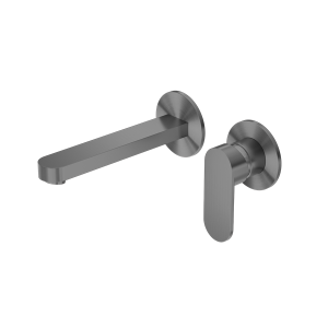 Ecco Wall Basin/Bath Mixer Separate Back Plate_Gun Metal