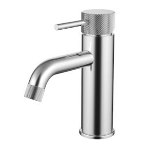 Cioso Knurled Basin Mixer Brushed Nickel