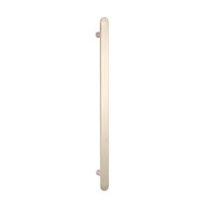 Heated Vertical flat bar towel rail 50 x 930mm Brushed Nickel