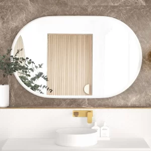 LED Noosa 1200(W)x750(H) White Metal Frame Mirror- Install Horizontal or Vertical