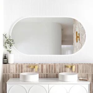 LED Noosa 1500(W)x750(H) Frameless Tuffi Mirror – Install Horizontal or Vertical