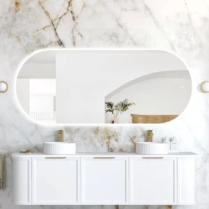 LED Noosa 1800(W)x750(H) Frameless Tuffi Mirror – Install Horizontal or Vertical