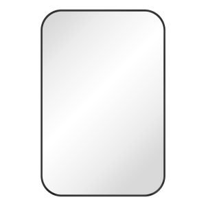 Tono Matte Black Soft Square Framed Mirror, 600 x 900mm